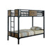 Clapton - Twin Bed With Workstation - Black - Simple Home Plus