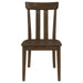 Reynolds - Slat Back Dining Side Chair (Set of 2) - Brown Oak - Simple Home Plus