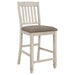 Sarasota - Slat Back Counter Height Chairs (Set of 2) - Gray And Rustic Cream - Simple Home Plus