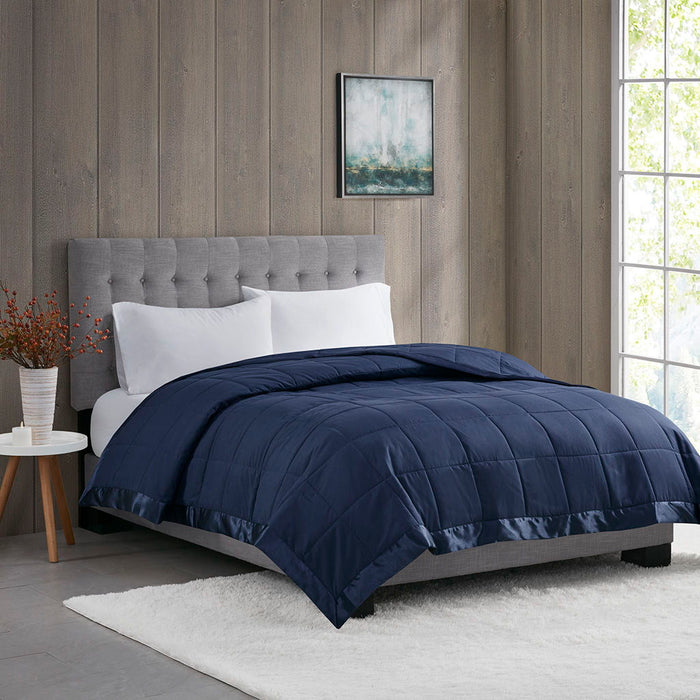 Windom - All Season Hypoallergenic Twin Blanket With 3M Scotchgard - Navy