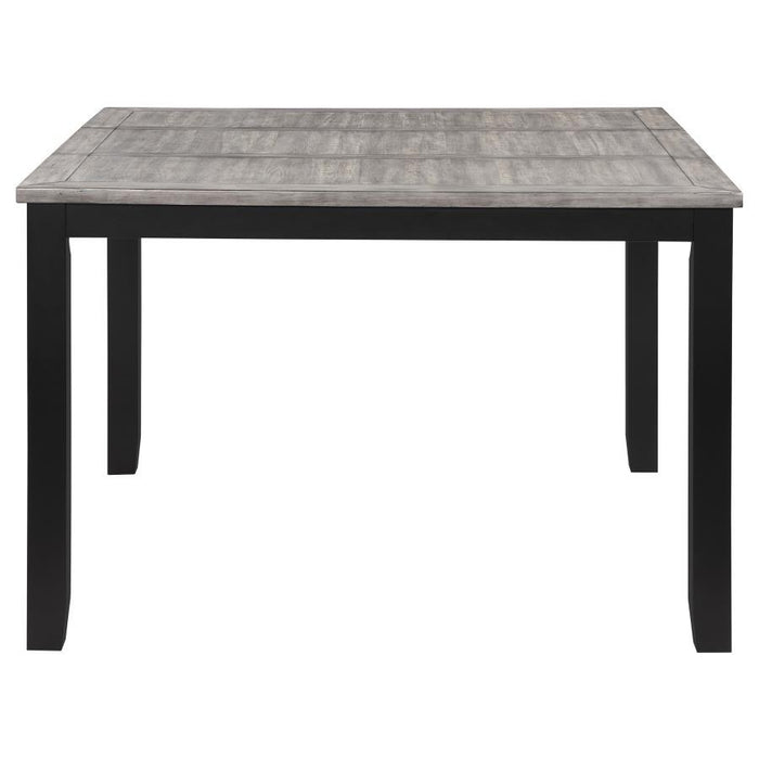 Elodie - 5 Piece Counter Height Dining Table Set With Extension Leaf - Gray And Black - Simple Home Plus