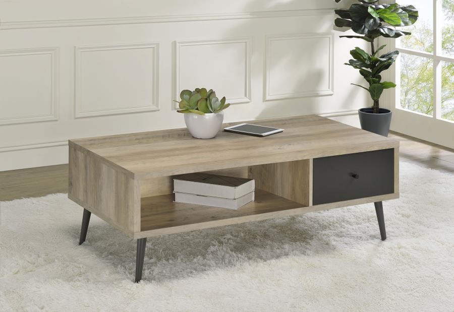 Welsh - Coffee Table - Antique Pine And Gray - Simple Home Plus