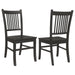 Marbrisa - Slat Back Dining Side Chair (Set of 2) - Matte Black - Simple Home Plus