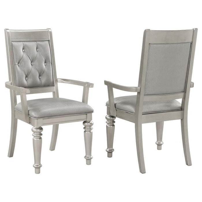 Bling Game - Open Back Arm Chairs (Set of 2) - Metallic - Simple Home Plus