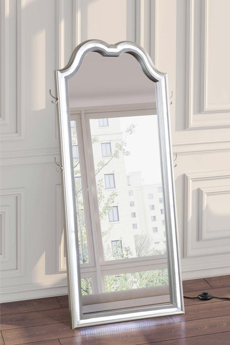 Evangeline - Full Length LED Floor Mirror - Silver Oak - Simple Home Plus