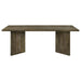 Tyler - Rectangular Double V-Leg Dining Table - Mango Brown - Simple Home Plus