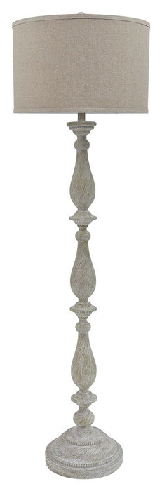 Bernadate - Whitewash - Poly Floor Lamp - Simple Home Plus