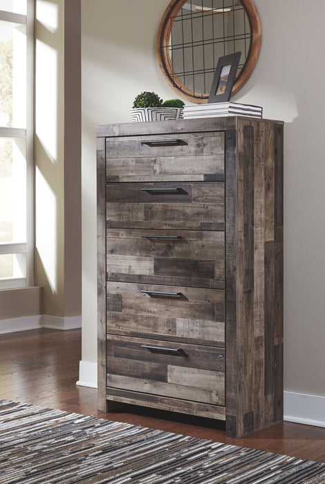 Derekson - Multi Gray - Five Drawer Chest - Simple Home Plus