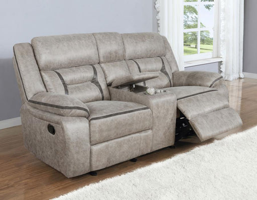 Greer - Glider Loveseat W/ Console - Simple Home Plus