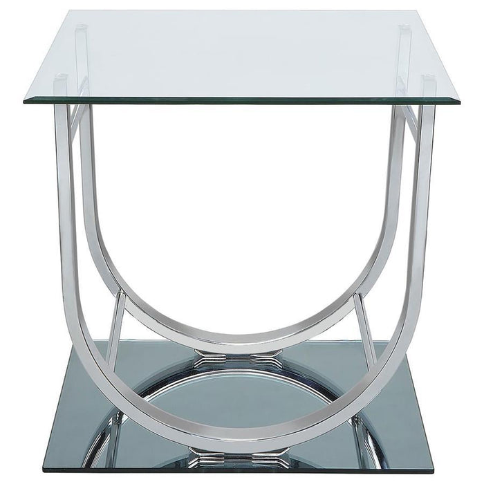 Danville - U-Shaped End Table - Chrome - Simple Home Plus