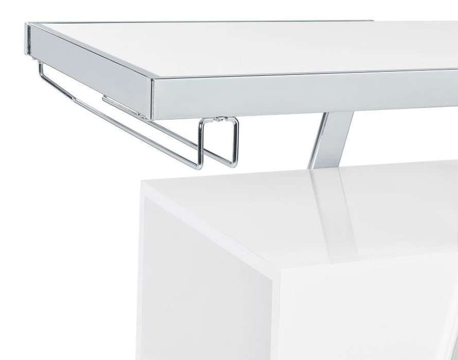 Araceli - Home Bar - White And Chrome - Simple Home Plus