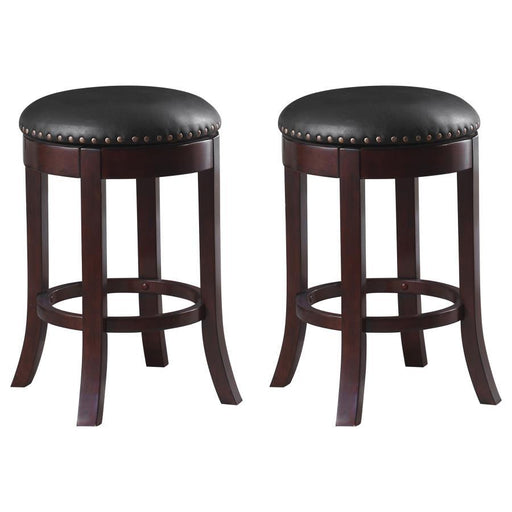 Aboushi - Backless Stools with Upholstered Seat (Set of 2) - Simple Home Plus