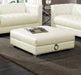 Chaviano - Upholstered Ottoman - Pearl White - Simple Home Plus