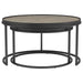 Rodrigo - 2 Piece Round Nesting Tables - Weathered Elm - Simple Home Plus