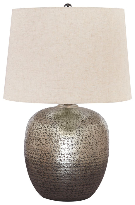 Magalie - Antique Silver Finish - Metal Table Lamp - Simple Home Plus