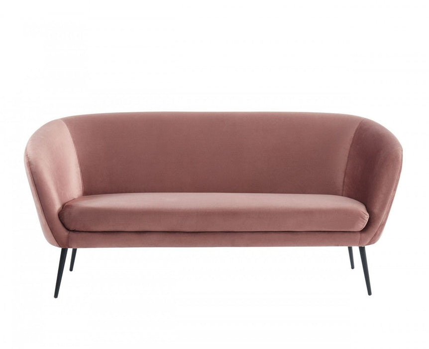 Sofa With Black Legs - Coral