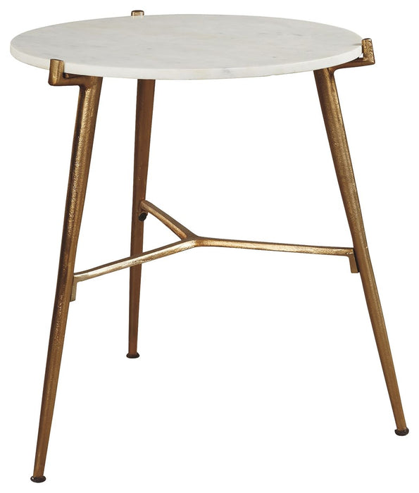 Chadton - White / Gold Finish - Accent Table - Simple Home Plus