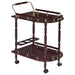 Palmer - 2-Tier Serving Cart - Merlot And Brass - Simple Home Plus