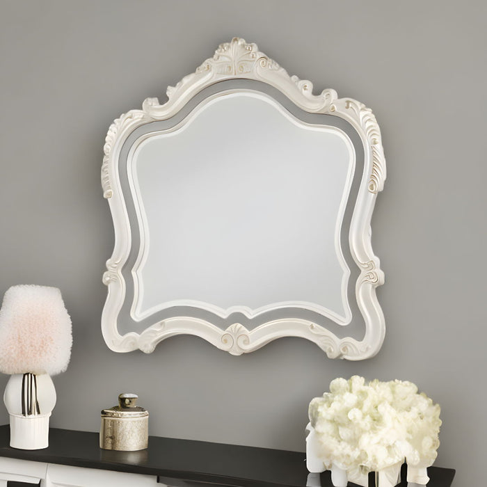 45" Pearl Arch Dresser Mirror - White