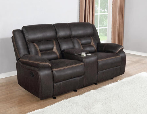 Greer - Glider Loveseat W/ Console - Simple Home Plus