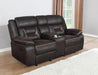 Greer - Glider Loveseat W/ Console - Simple Home Plus