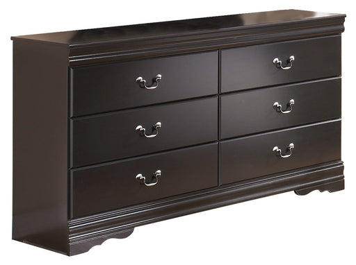 Huey - Black - Six Drawer Dresser - Simple Home Plus