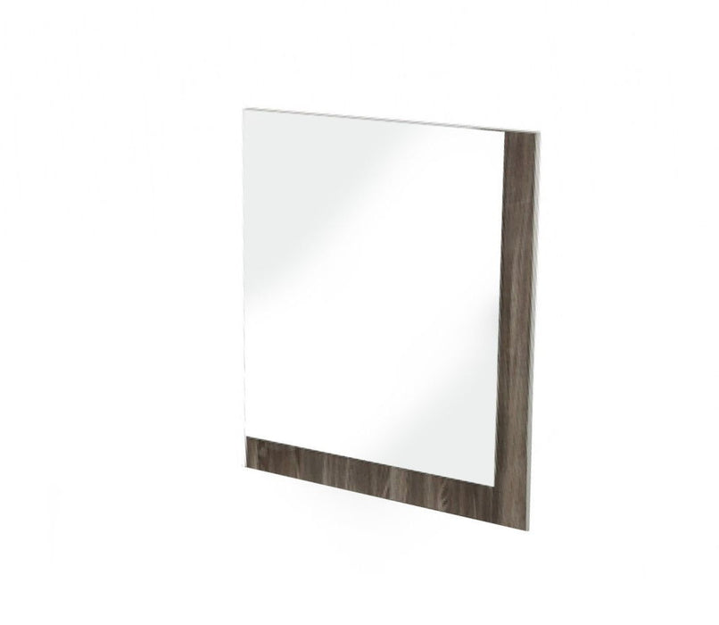 39" Veneer And Glass Mirror - Gray