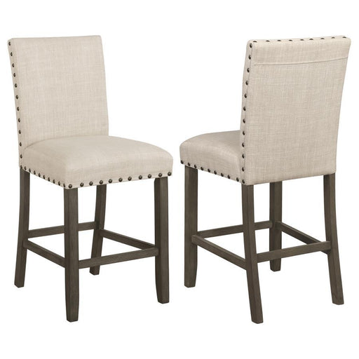 Ralland - Upholstered Bar Stools With Nailhead Trim (Set of 2) - Simple Home Plus