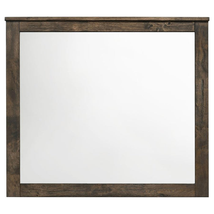 Woodmont - Rectangle Dresser Mirror - Rustic Golden Brown - Simple Home Plus