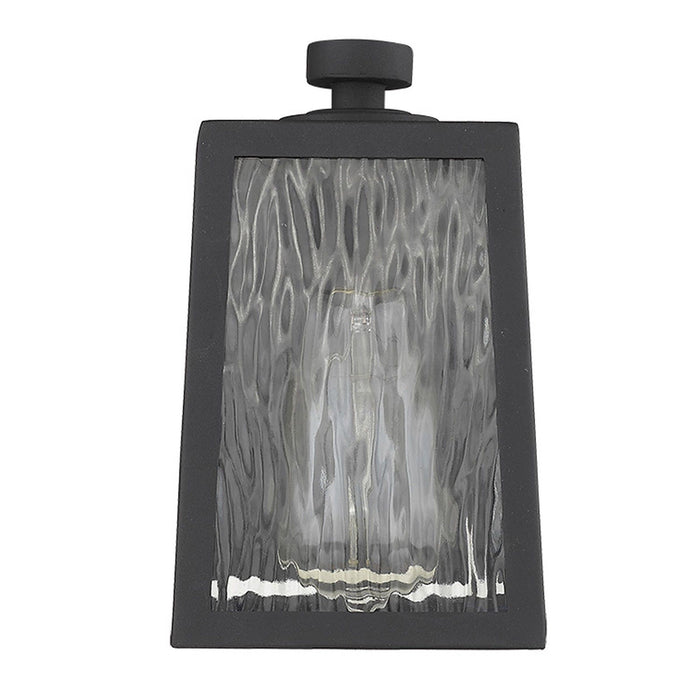 Glass Panels Outdoor Wall Light - Matte Black