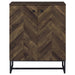 Carolyn - 2-Door Accent Cabinet - Rustic Oak And Gunmetal - Simple Home Plus