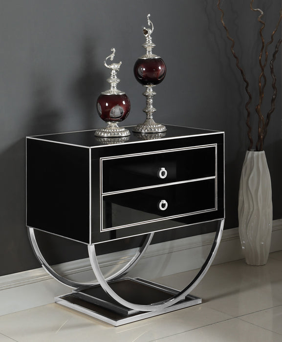 Alyssa - Side Table with Chrome Legs