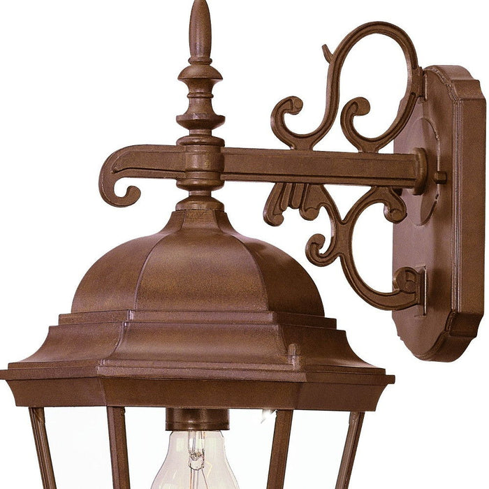 Domed Hanging Lantern Wall Light - Brown