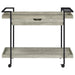 Ventura - Bar Cart With Storage Drawer - Gray Driftwood - Simple Home Plus