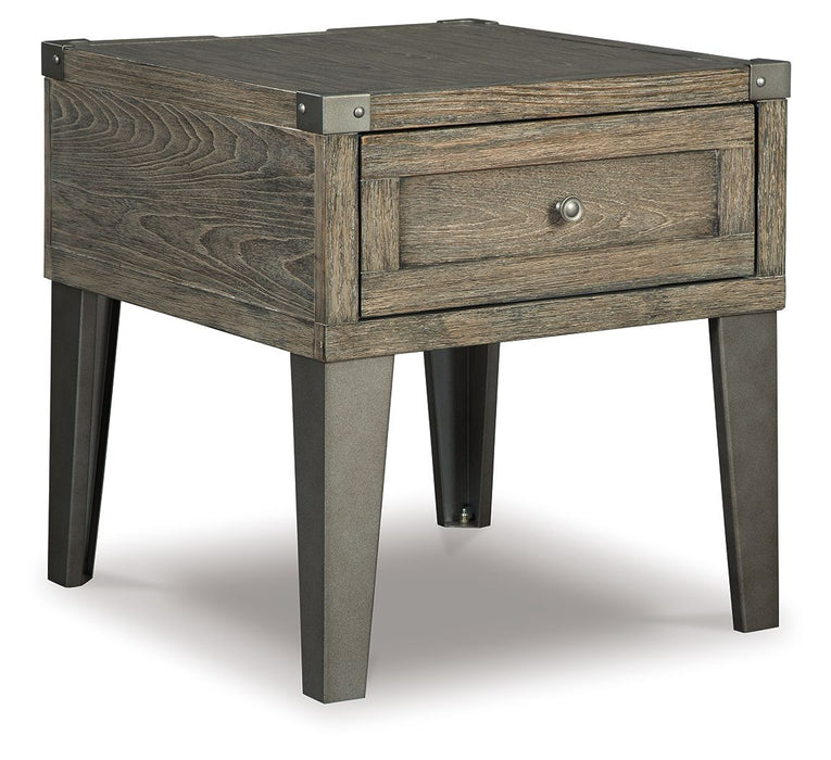 Chazney - Rustic Brown - Rectangular End Table - Simple Home Plus