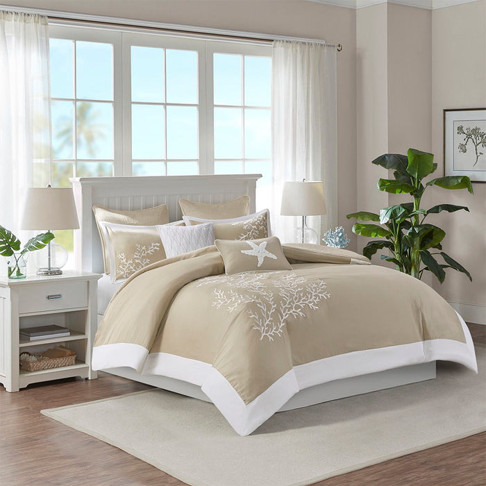 Coastline - 5 Piece Duvet Set - Khaki