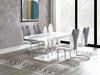 Brooklyn - 5 Piece Dining Set - White And Chrome - Simple Home Plus