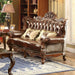 Jericho - Loveseat - Brown / Dark Oak - Simple Home Plus