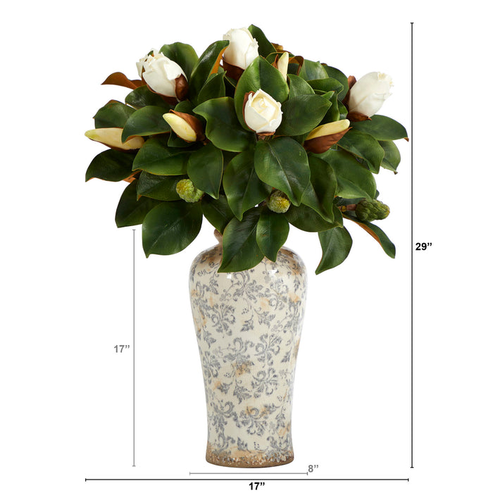 29" Magnolia Artificial Plant in Designer Planter