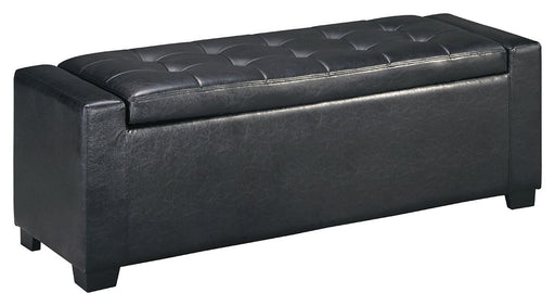 Benches - Black - Upholstered Storage Bench - Faux Leather - Simple Home Plus