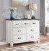 Lilith - 7-Drawer Dresser Distressed - Distressed Gray And White - Simple Home Plus