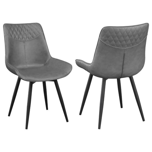 Brassie - Upholstered Side Chairs (Set of 2) - Gray - Simple Home Plus