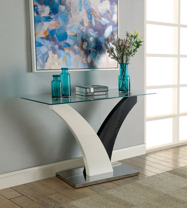 Sloane - Sofa Table - White / Dark Gray - Simple Home Plus