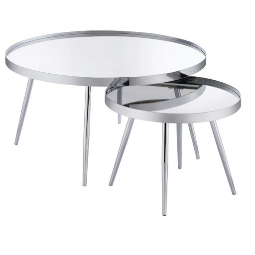 Kaelyn - 2 Piece Mirror Top Nesting Coffee Table - Simple Home Plus