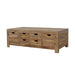 Esther - 6-Drawer Storage Coffee Table - Natural Sheesham - Simple Home Plus