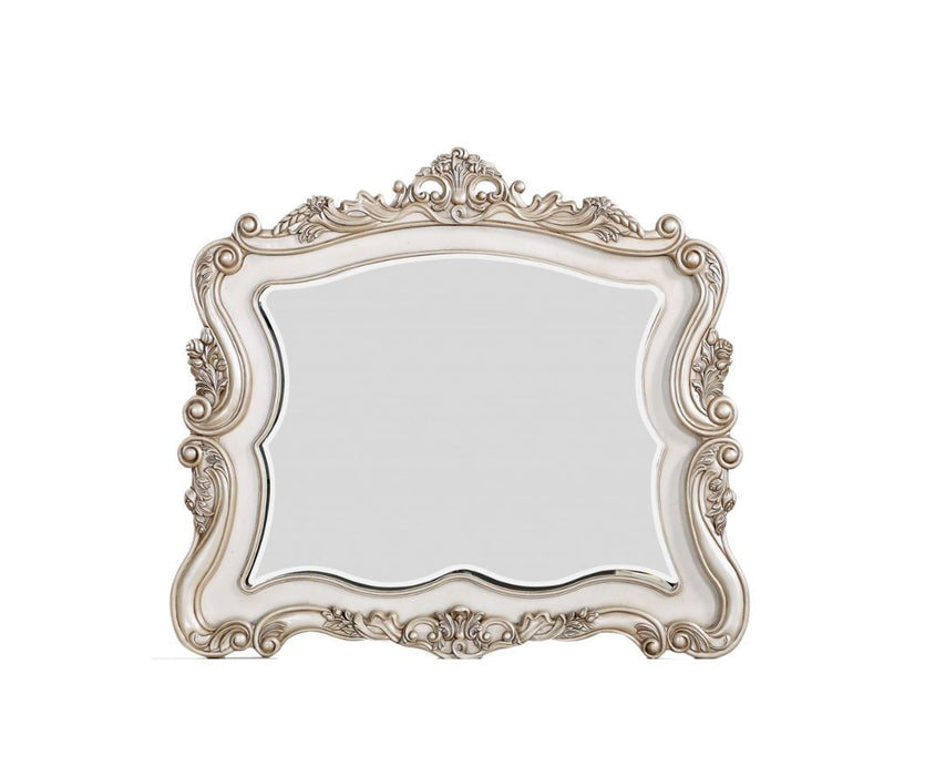 44" Novelty Solid Wood Framed Dresser Mirror - White