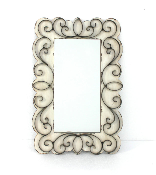 Framed Accent Mirror - White