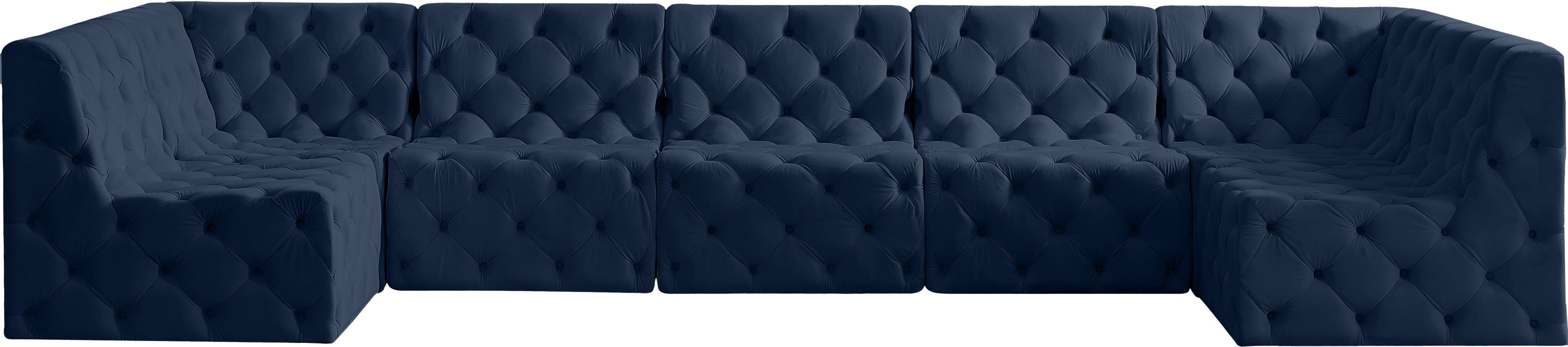 Tuft - Modular Sectional 7 Piece - Navy - Fabric