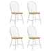 Cinder - Windsor Side Chairs (Set of 4) - Natural Brown And White - Simple Home Plus