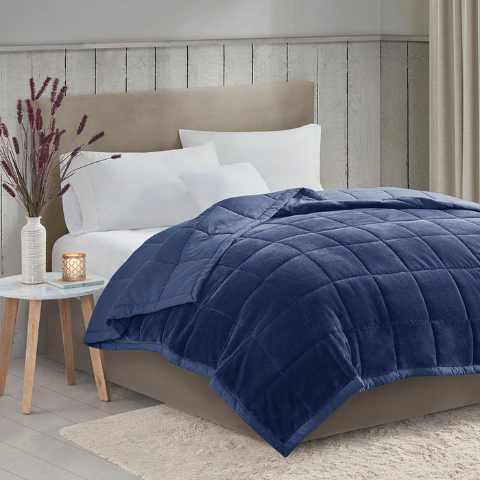 Coleman - Twin Reversible Down Alternative Blanket With HeiQ Smart Temp Treatment - Navy